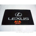 Bandera del logotipo de Lexus Autmotive 90 * 150 CM 100% POLYSTER negro Lexus banner